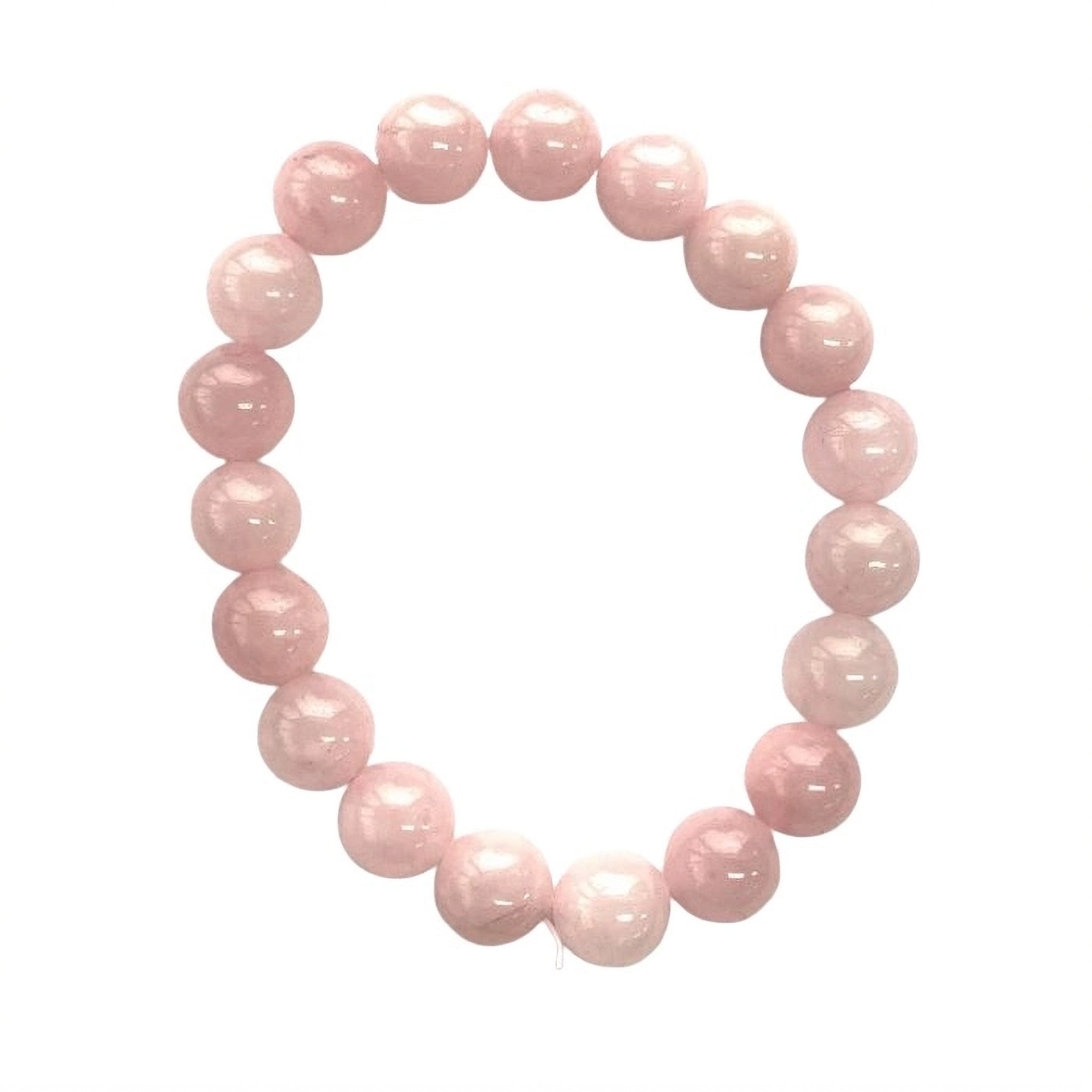 10mm Elegant Rose Quartz Bracelet, the stone of love and emotional balance.