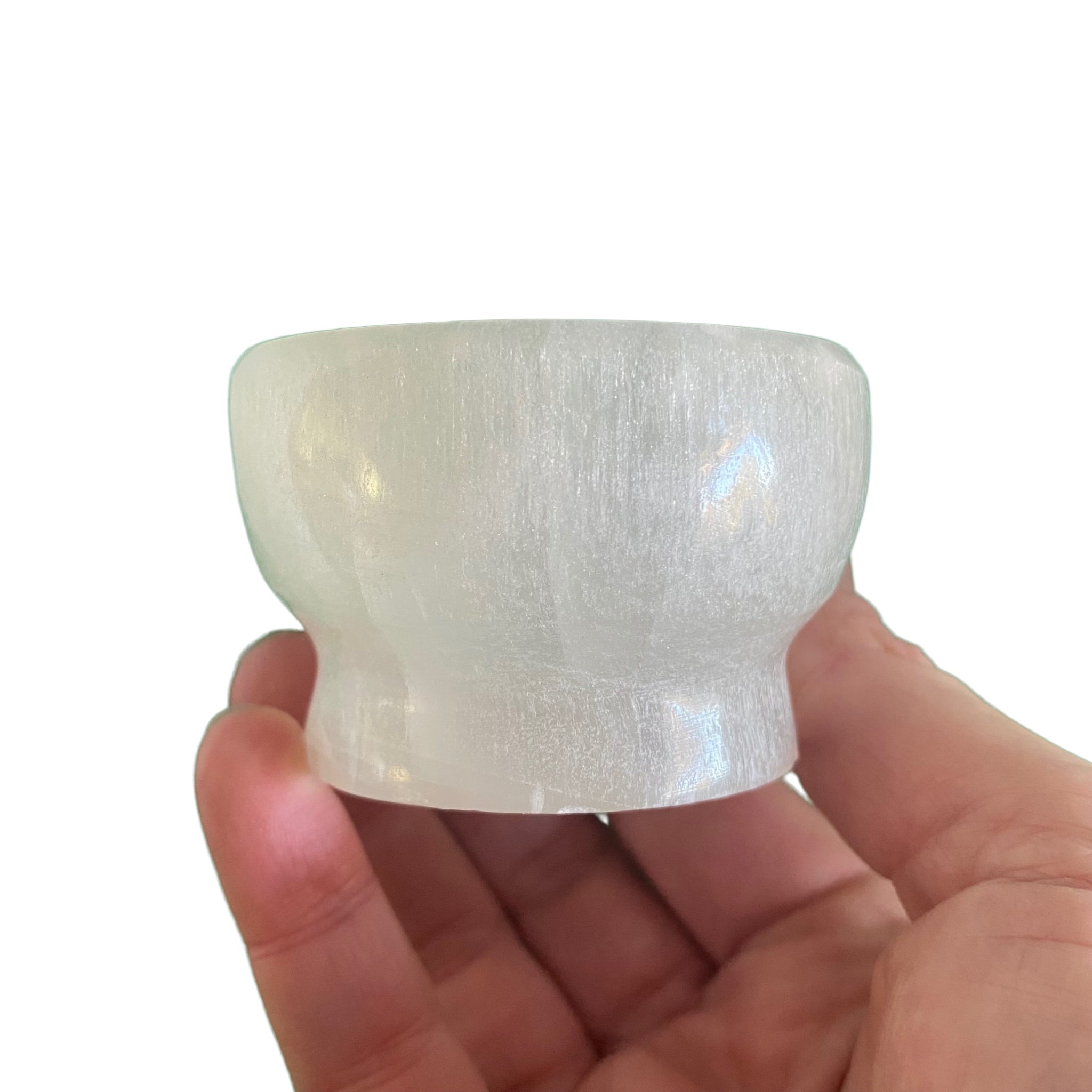 Selenite Tapered Base Bowl 6cm – Crystal Cleansing & Charging image 0