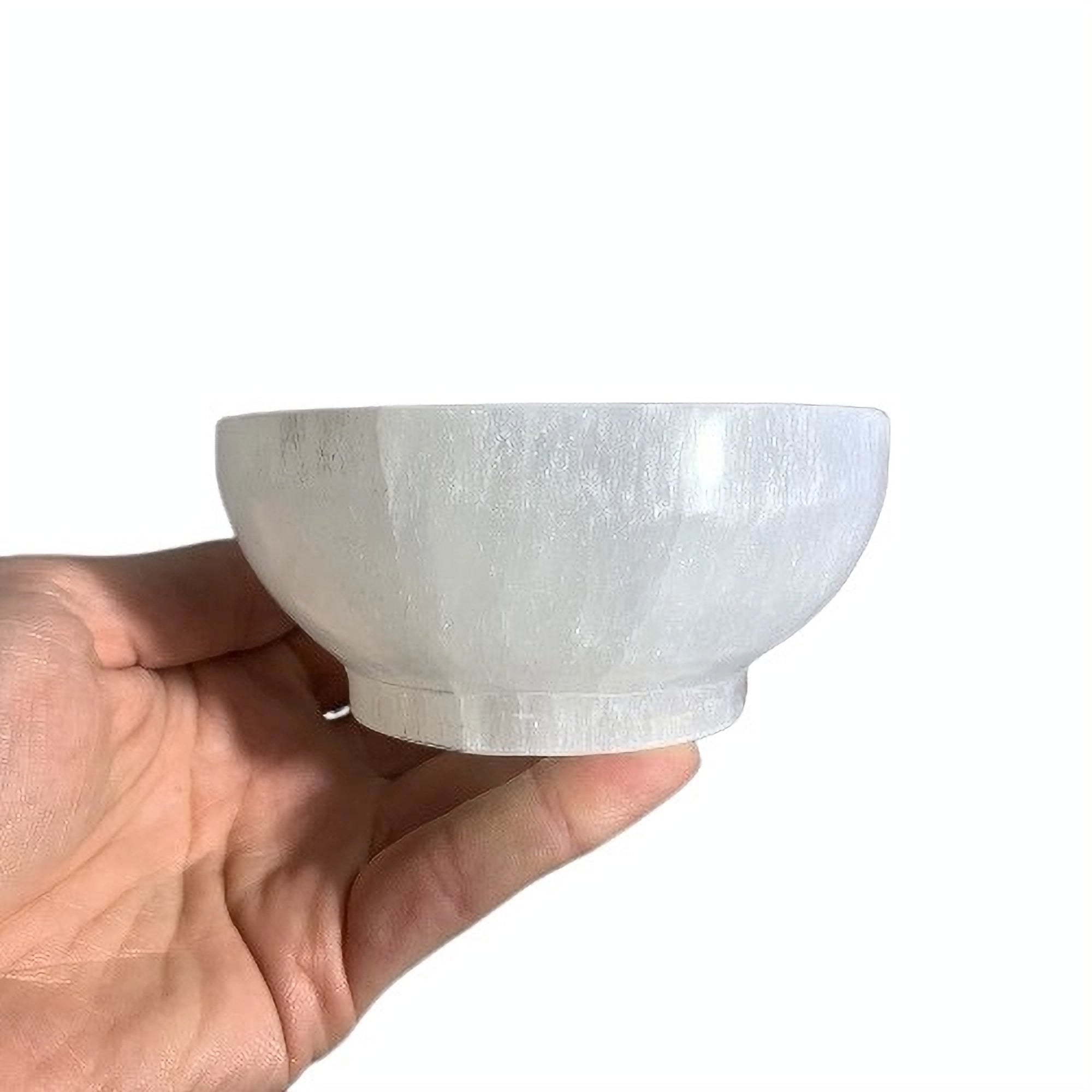 Selenite Tapered Base Bowl 10cm – Crystal Cleansing & Charging image 0