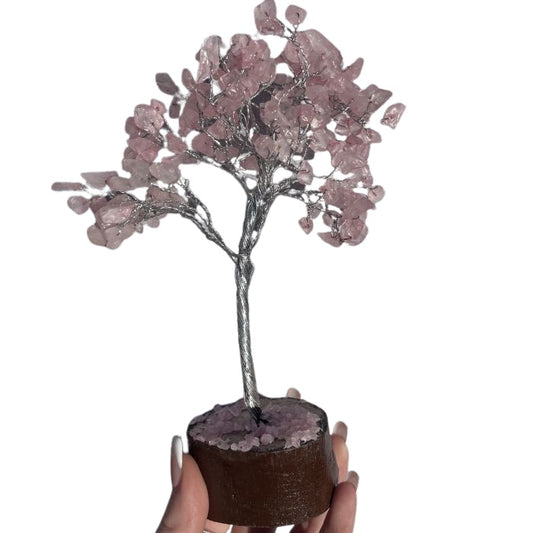 Rose Quartz Crystal Tree – 20cm | Heart Chakra Decor for Love, Healing & Calm image 0