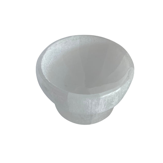 Selenite Tapered Base Bowl 6cm – Crystal Cleansing & Charging image 1