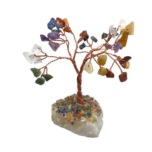 Chakra Crystal Tree – 10cm energy healing decor with 7 chakra stones for balance and alignment