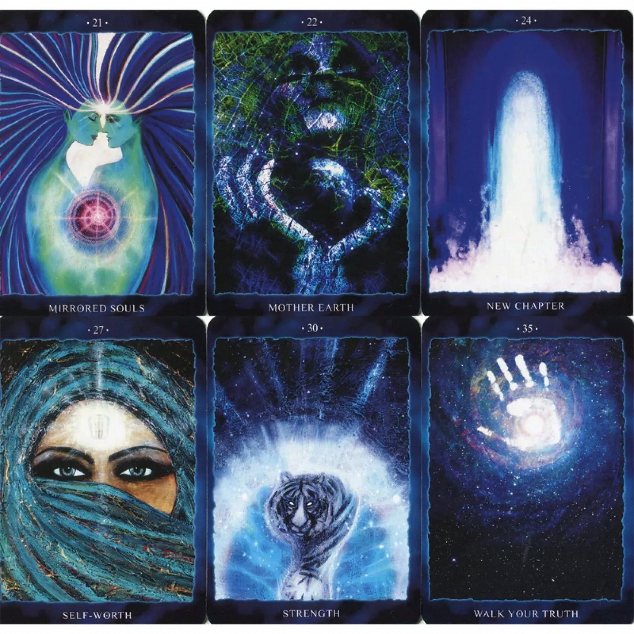 Cosmic Reading Cards with visionary art and soul-guided messages.