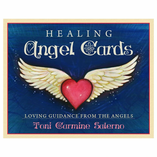 Healing Angel Cards by Toni Carmine Salerno – 55-card deck with angelic guidance in a flip-top display box.