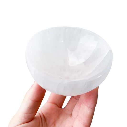 Natural selenite bowl for energy cleansing
