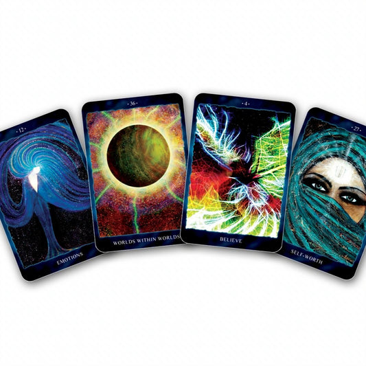 Oracle cards from the Cosmic Reading Cards deck for inner healing and soulful activation.