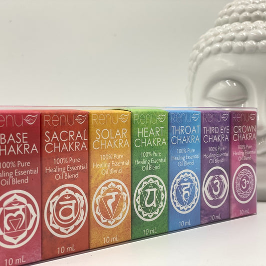 Renu Chakra Essential Oil Set – 7 Pure Aromatherapy Blends for Chakra Healing