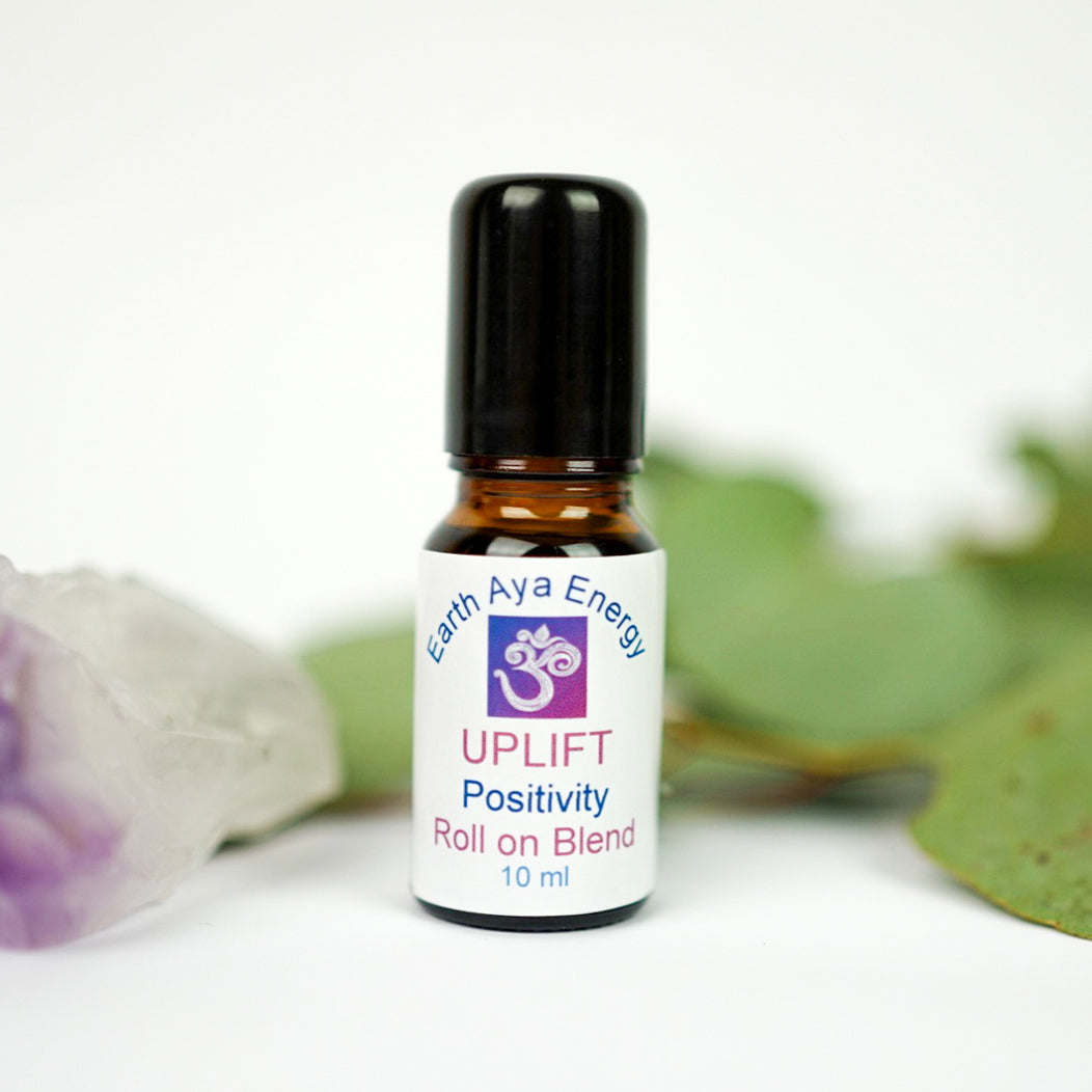 UPLIFT Essential Oil Roll-On – Natural Energy and Positivity Boost with Crystals and Reiki