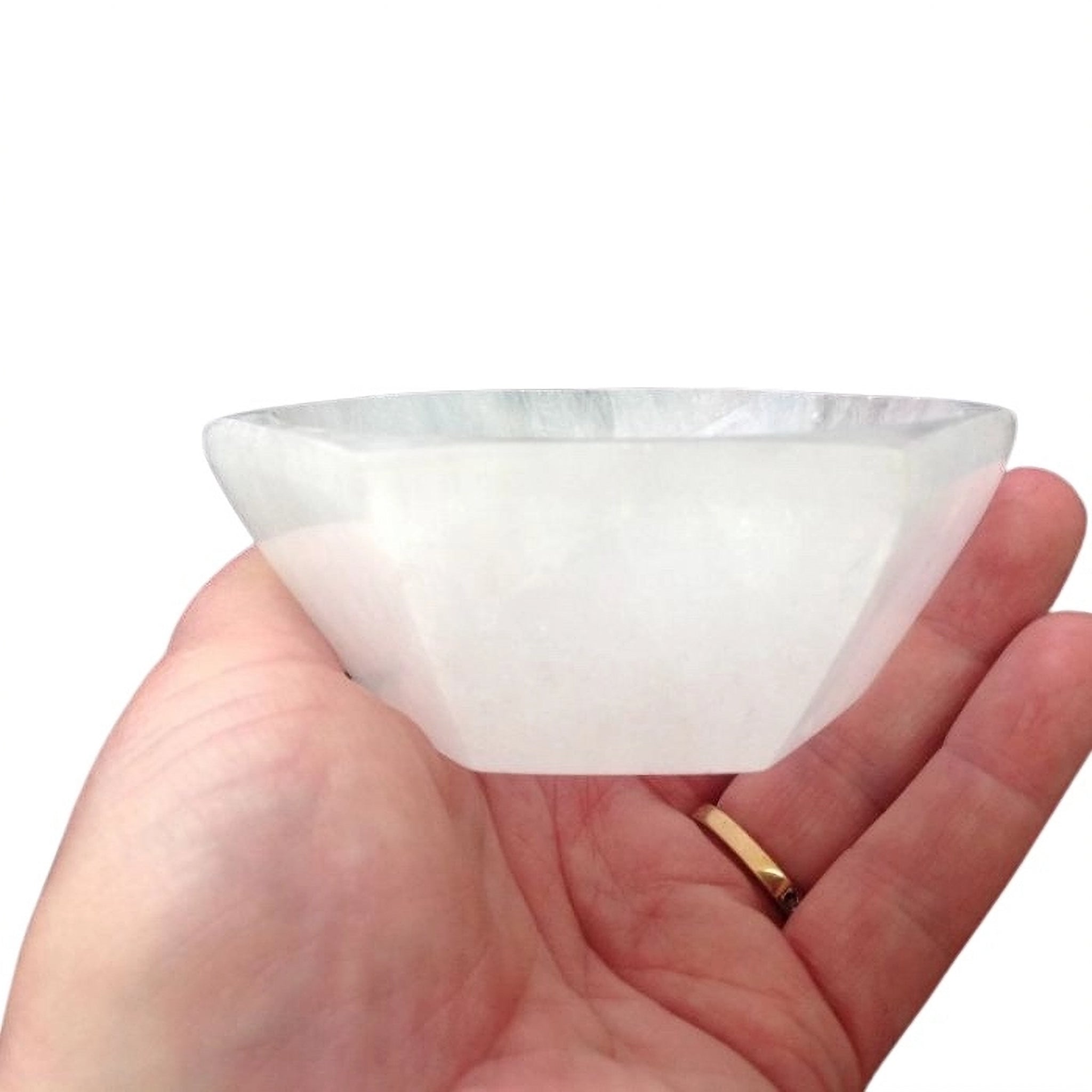 Selenite Hexagon Bowl 8cm – Crystal Cleansing & Charging Bowl image 1