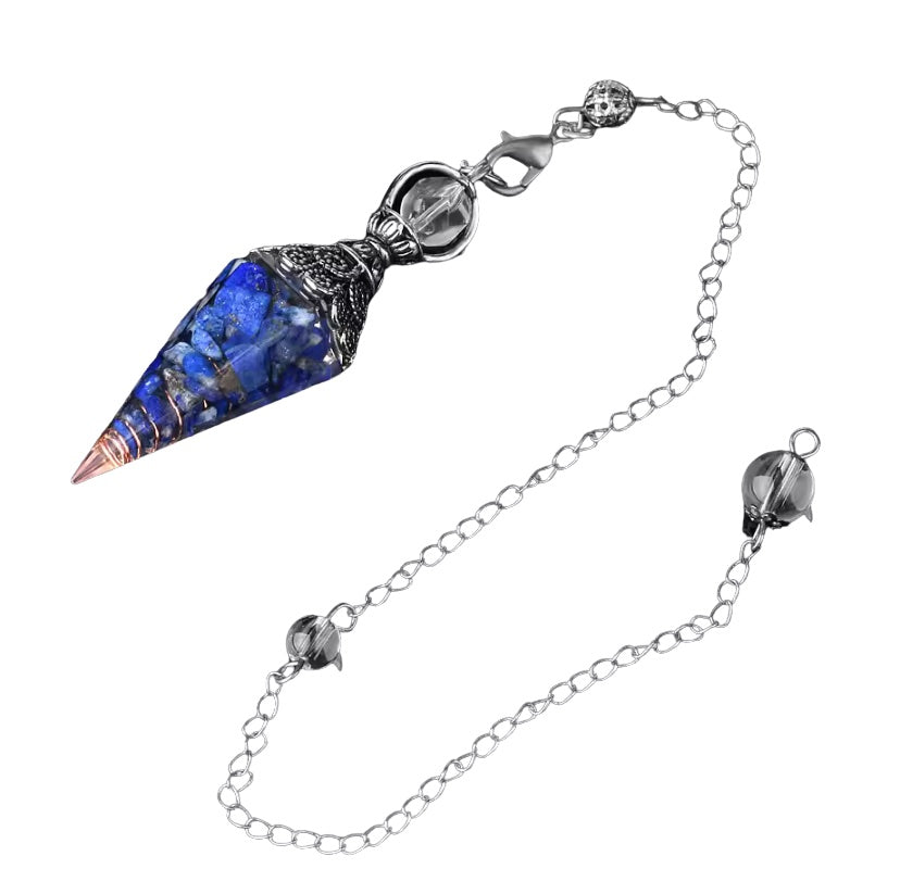 Lapis Lazuli Orgonite Pendulum | Clarity & Energy Healing Tool image 0