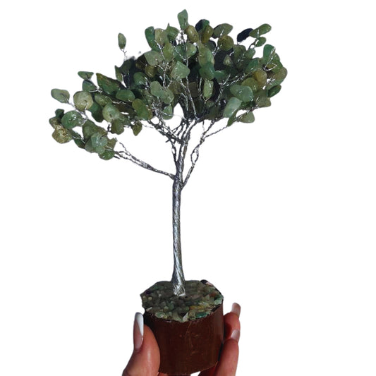 Green Aventurine Crystal Tree – 20cm | Heart Healing & Abundance Decor image 0